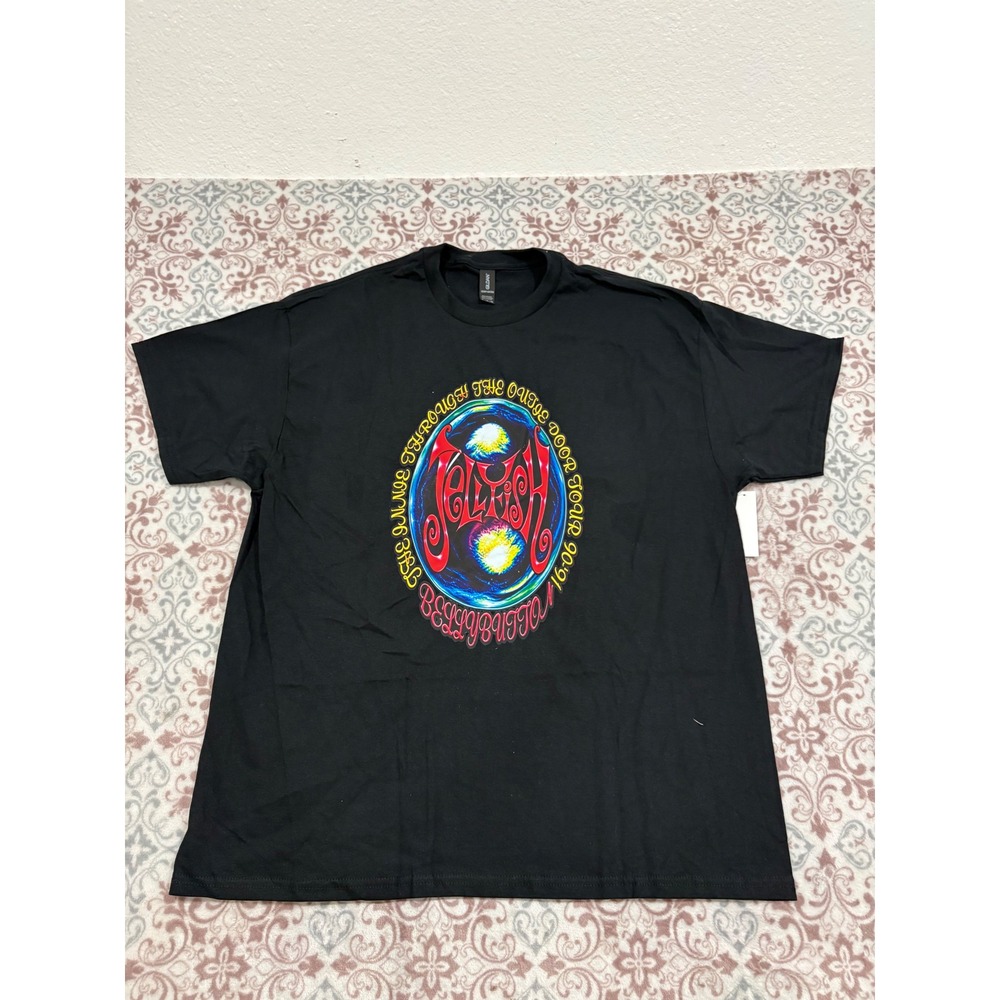 Jellyfish Band Shirt Mens XL Black Bellybutton Through The Outer Door Tour 90-91